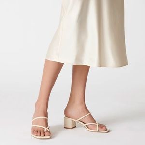 Cream Leather Aeyde Sandals